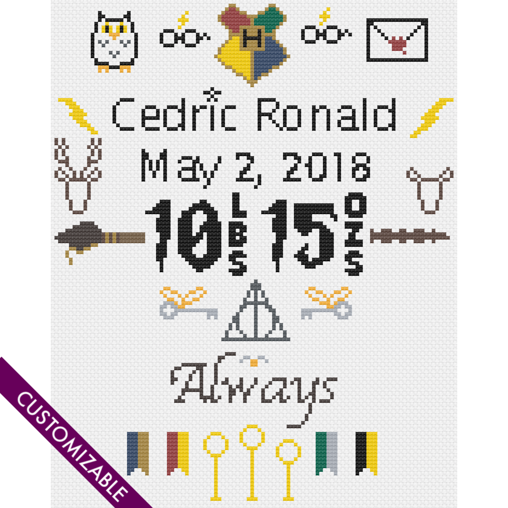 Birth Announcement for a Witch or Wizard - Atypical Stitches