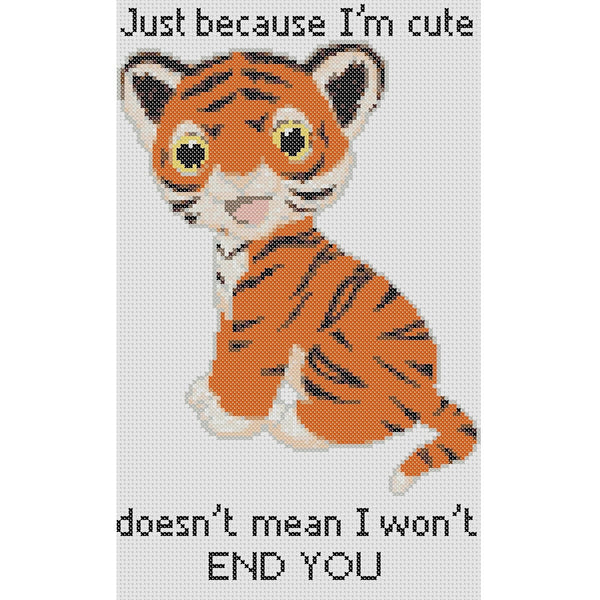 Cross Stitch - Just Because I'm Cute...